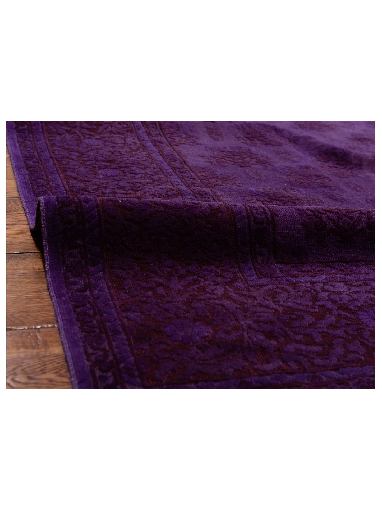 Vintage 108914 Purple 6.10x8.3 Hand Knotted Rug