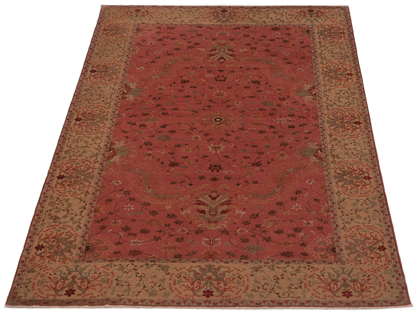 Antique Loom 117153 Pink Gold 9.3x1.10 Hand Knotted Rug