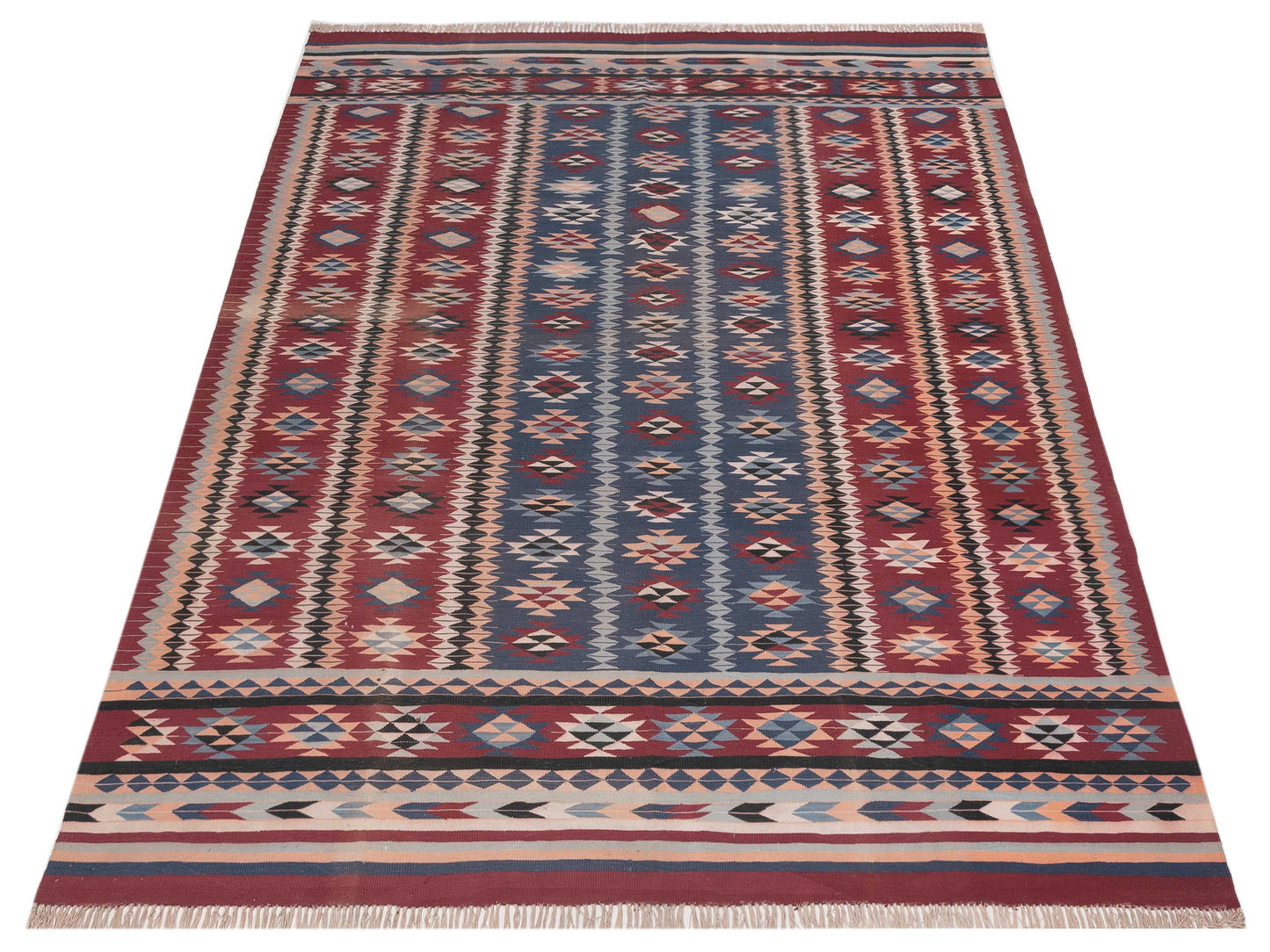 Old Afghan Dhurrie 904210 Multi 9.5x13.2 Hand Woven Rug