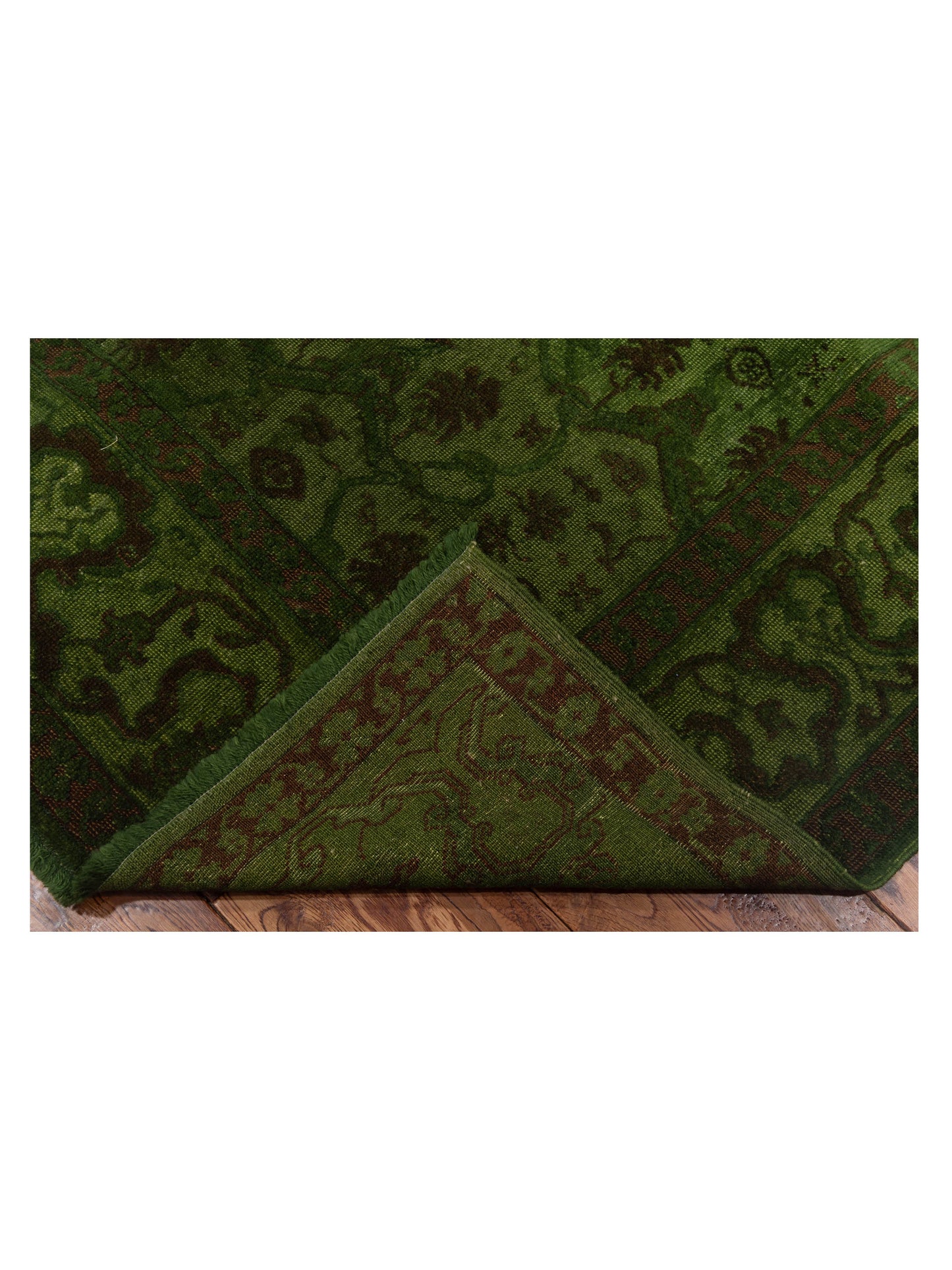 Vintage 108172 Green 5.1x7.6 Hand Knotted Rug