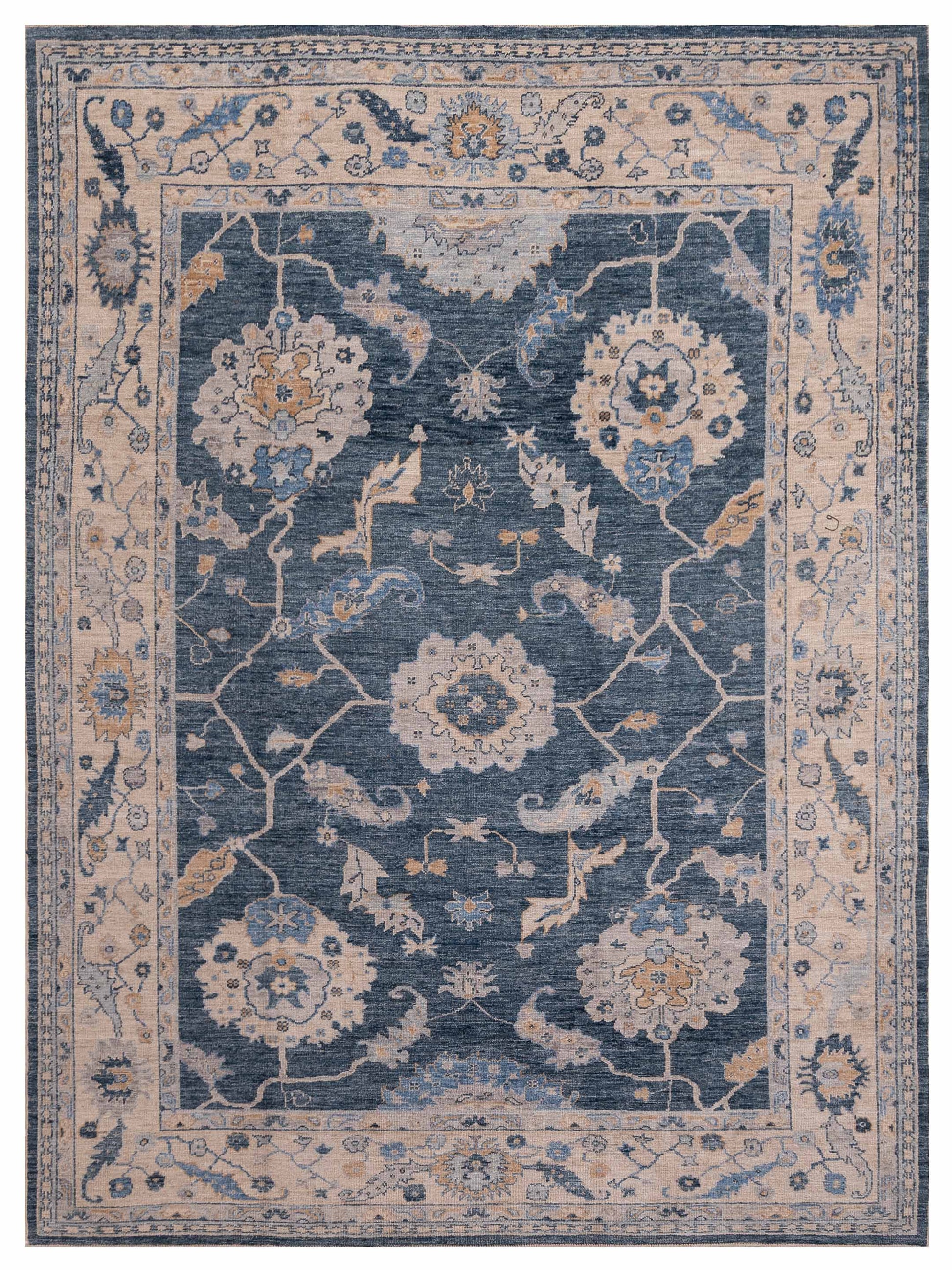Anadol Angora Oushak  Blue Ivory Traditional