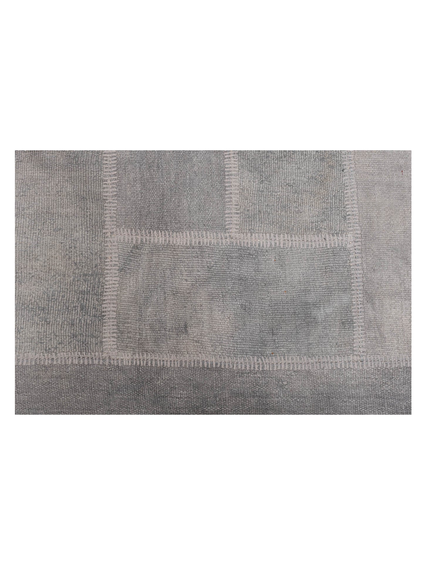 Turkish Vestige Patchwork 127781 Light Gray 8.11x11.6 Hand Knotted Rug