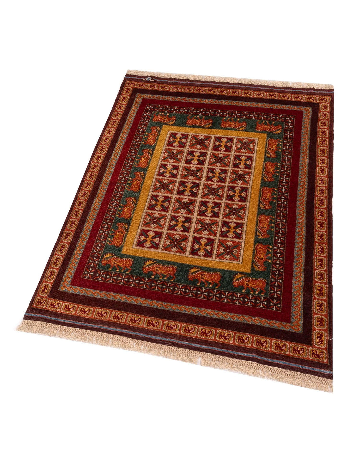 Shawl 129749 Multi 4.3x5.9 Hand Knotted Rug