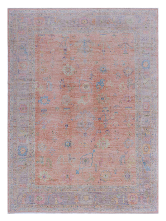 Anadol Angora Oushak  Pink Purple Traditional