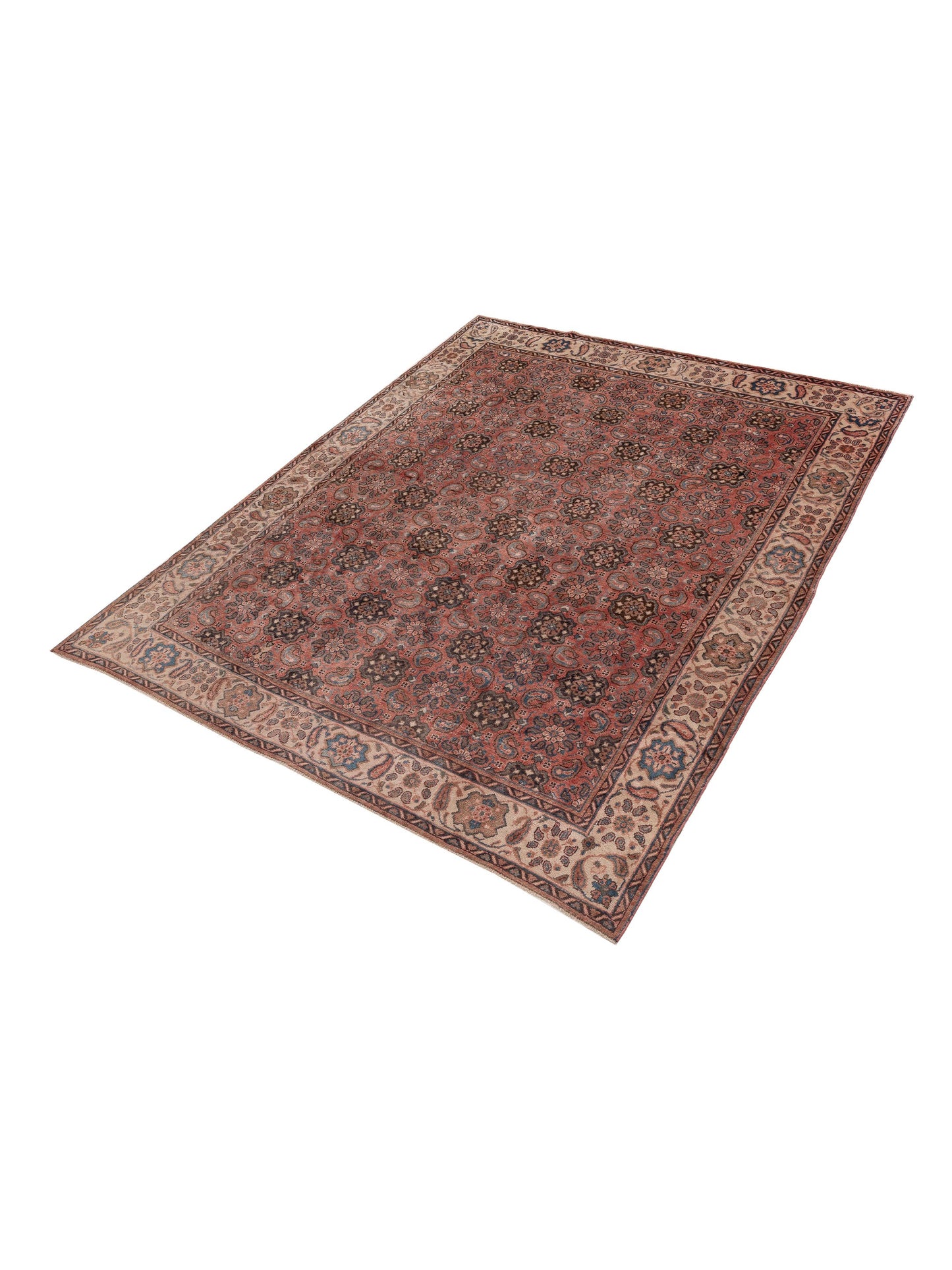 Persian 154397 Pink Ivory 9.8x12.4 Hand Knotted Rug