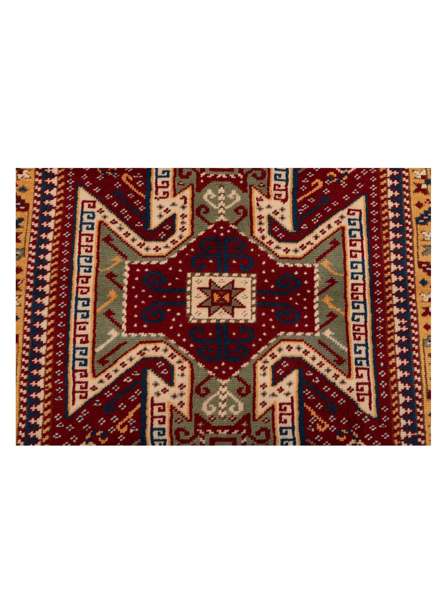 Turkish Shirwan 148347 Red Gold 4.2x5.11 Hand Knotted Rug
