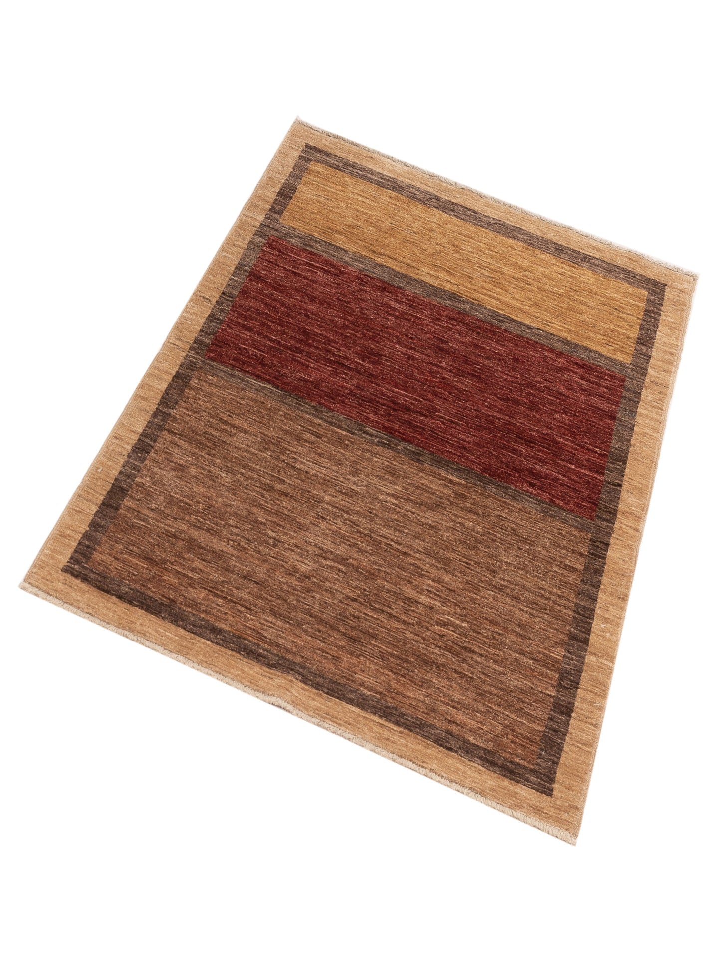 Bahar 92376 Brown Red 3.9x5.6 Hand Knotted Rug