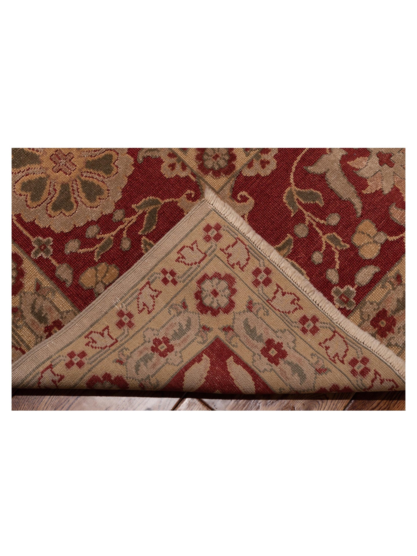 Antique Loom 107980 Silver Red 12x18 Hand Knotted Rug