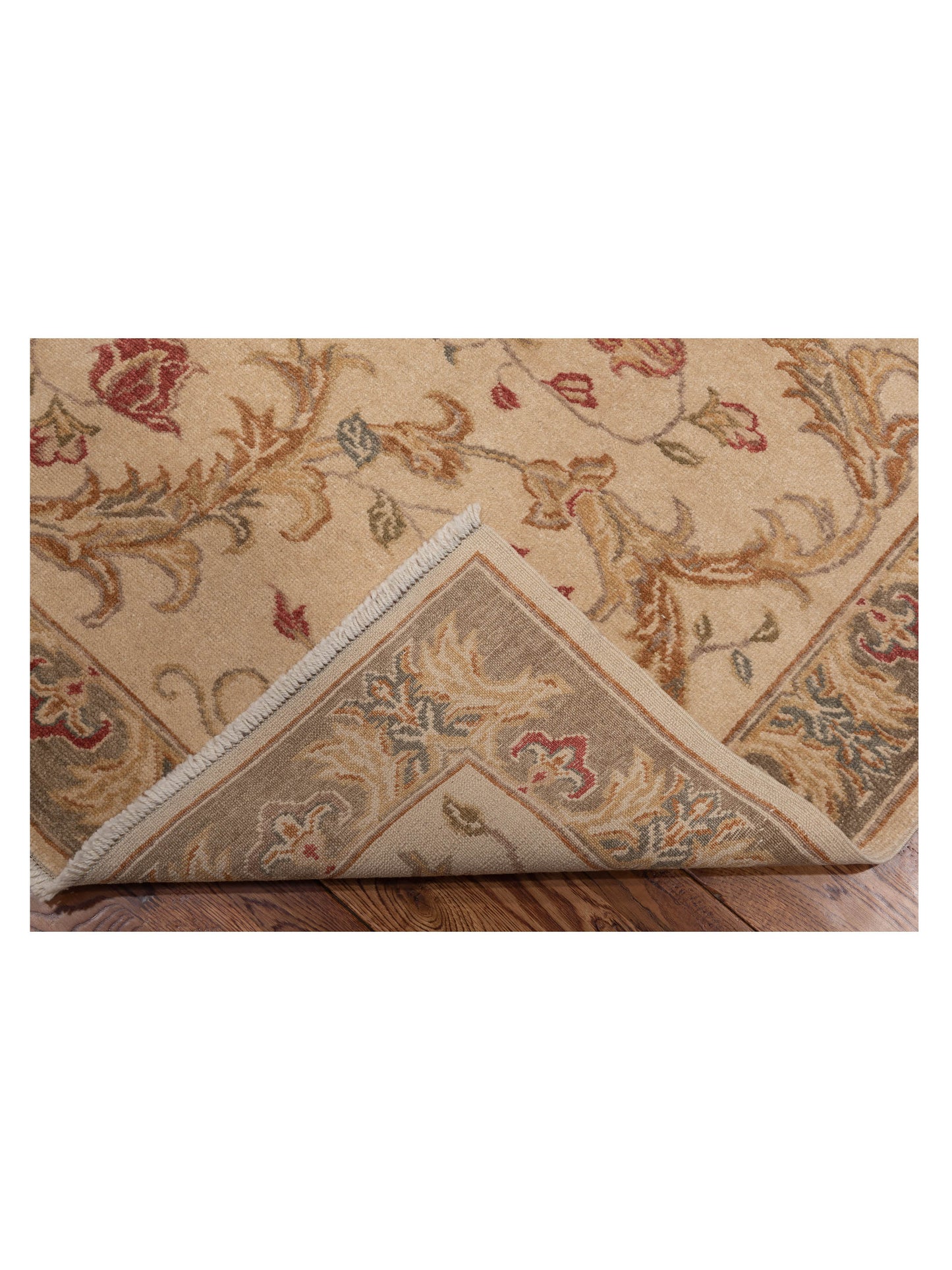 Antique Loom 82190 Ivory Green 6.9x8.2 Hand Knotted Rug