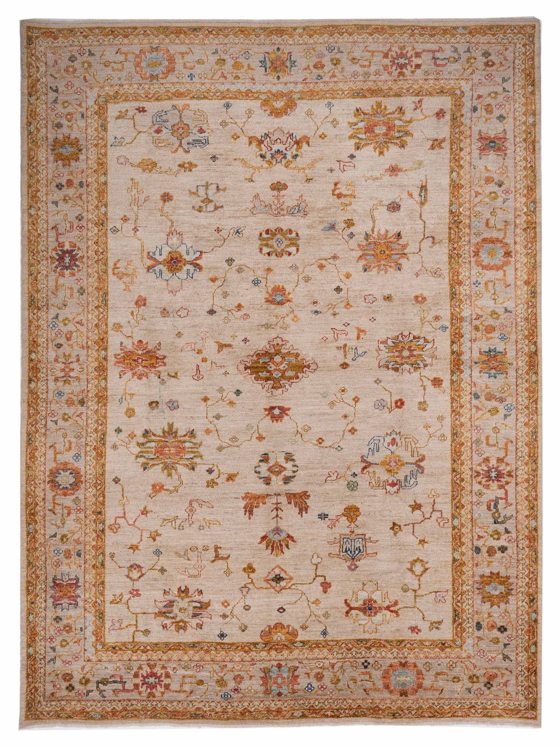 Anadol Angora Oushak  Ivory Silver Traditional