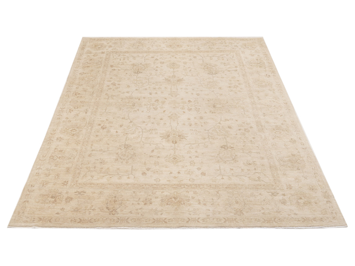 Laila 115278 Ivory Beige 8.2x10.2 Hand Knotted Rug