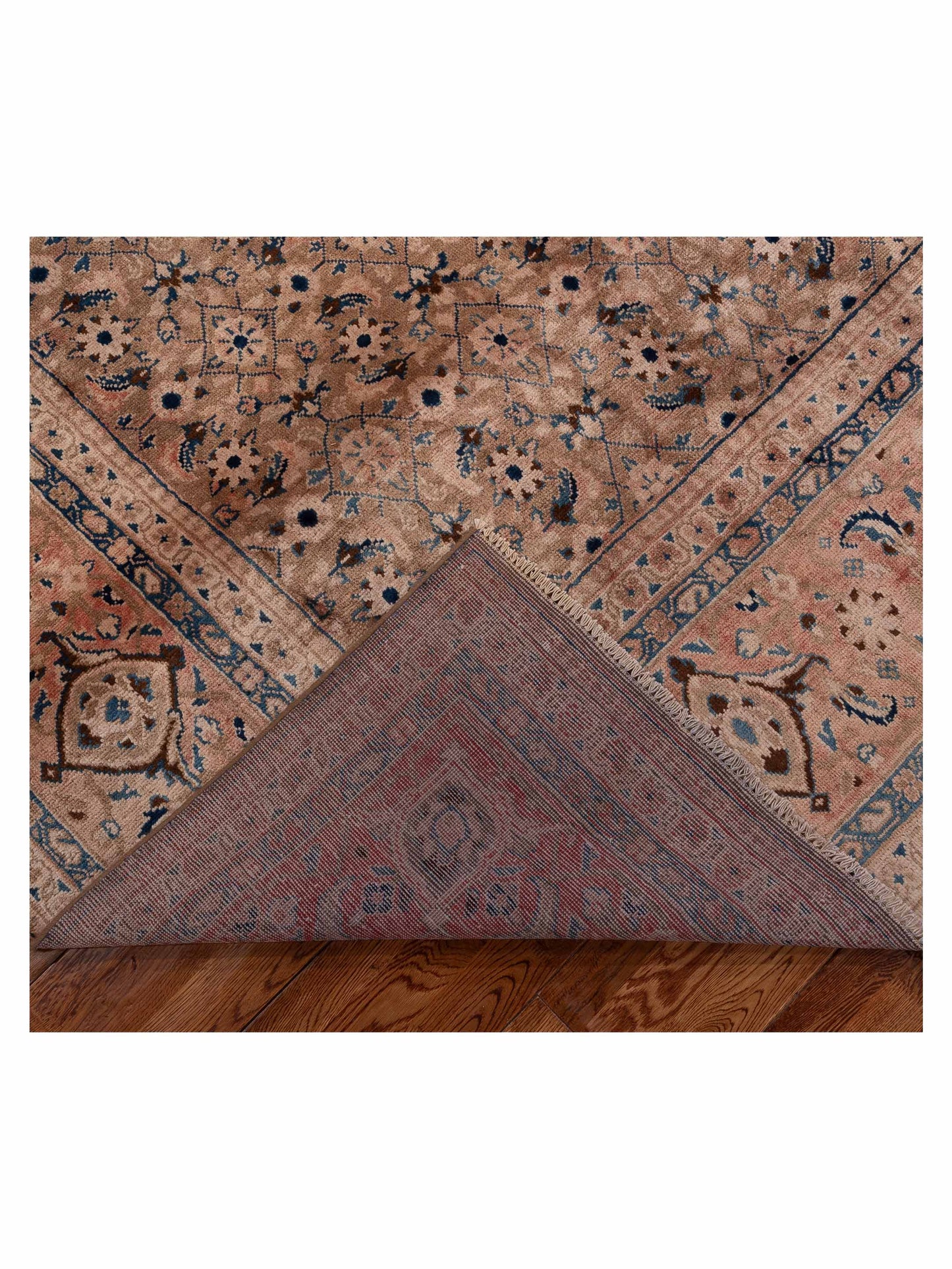 Persian 154392 Brown Pink 10.3x13.9 Hand Knotted Rug