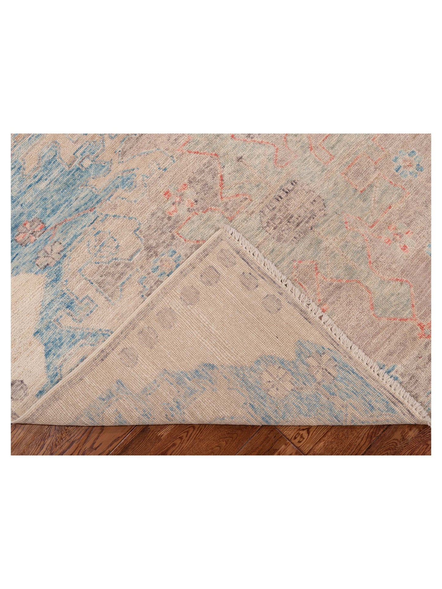 Anadol Oushak 151077 Brown Blue 4.11x6.5 Hand Knotted Rug
