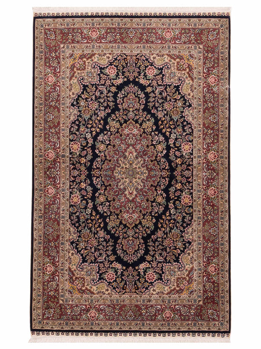 Pasha Pure Silk  Navy Plum Traditional