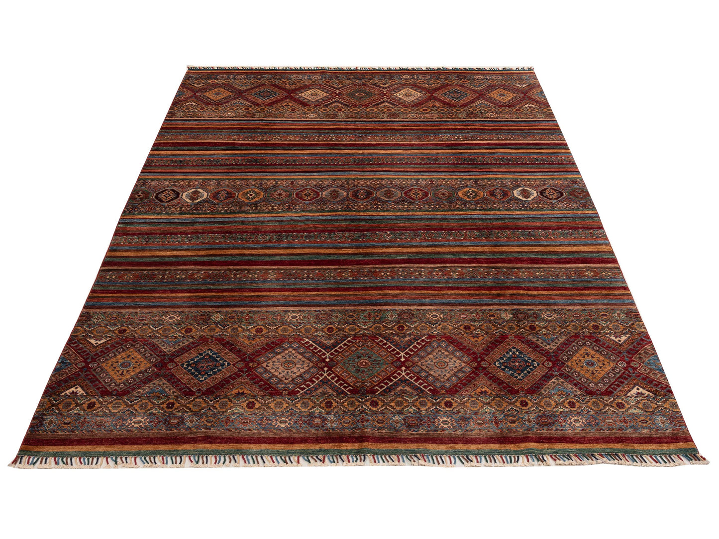 Khorjin 151294 Multi Multi 8.11x11.10 Hand Knotted Rug