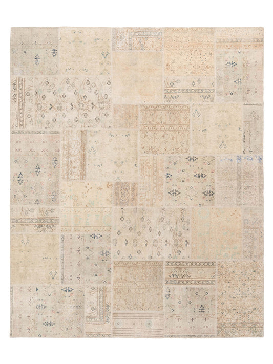 Pasha Turkish Vestige Patchwork  Beige Beige Contemporary