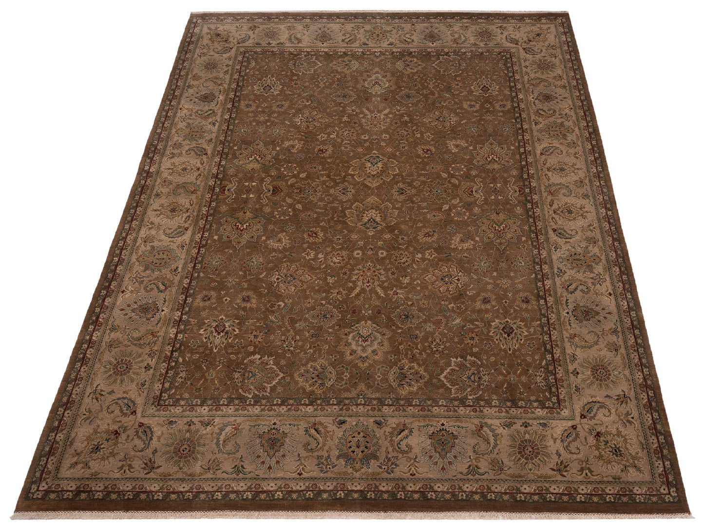 Crown 95235 Black Ivory 9.1x12.2 Hand Knotted Rug