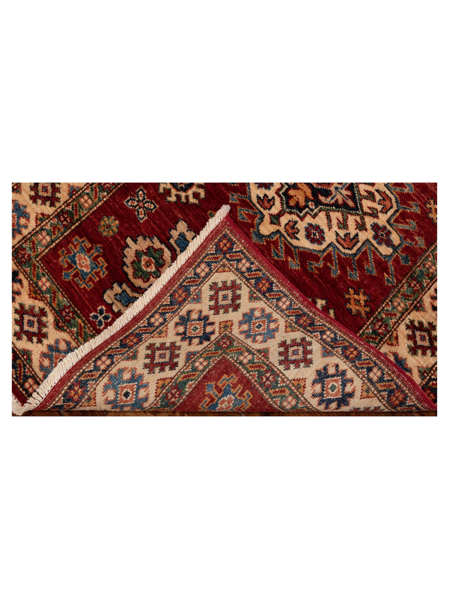 Artisan Kazak 149152 Red Ivory 2.8x4 Hand Knotted Rug