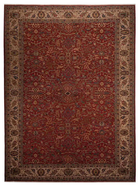 Pasha Antique Loom  Rust Beige Traditional
