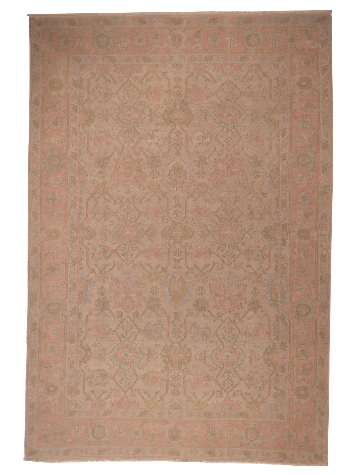 Pasha Transilvanian Kilim  Cream Pink Traditional