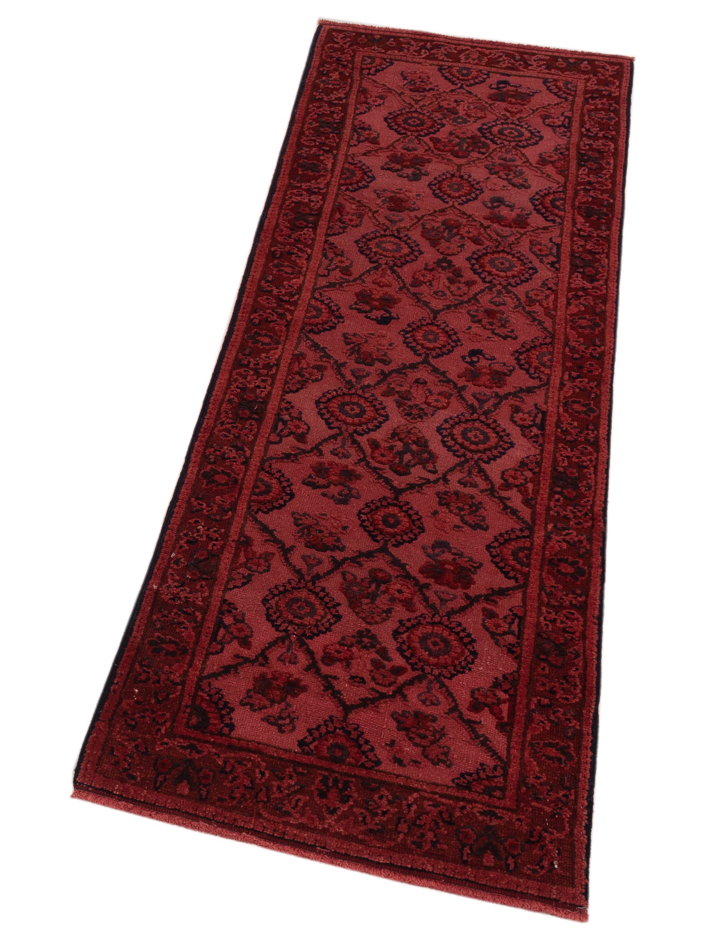 Vintage 75577 Red 2.8x7.7 Hand Knotted Rug