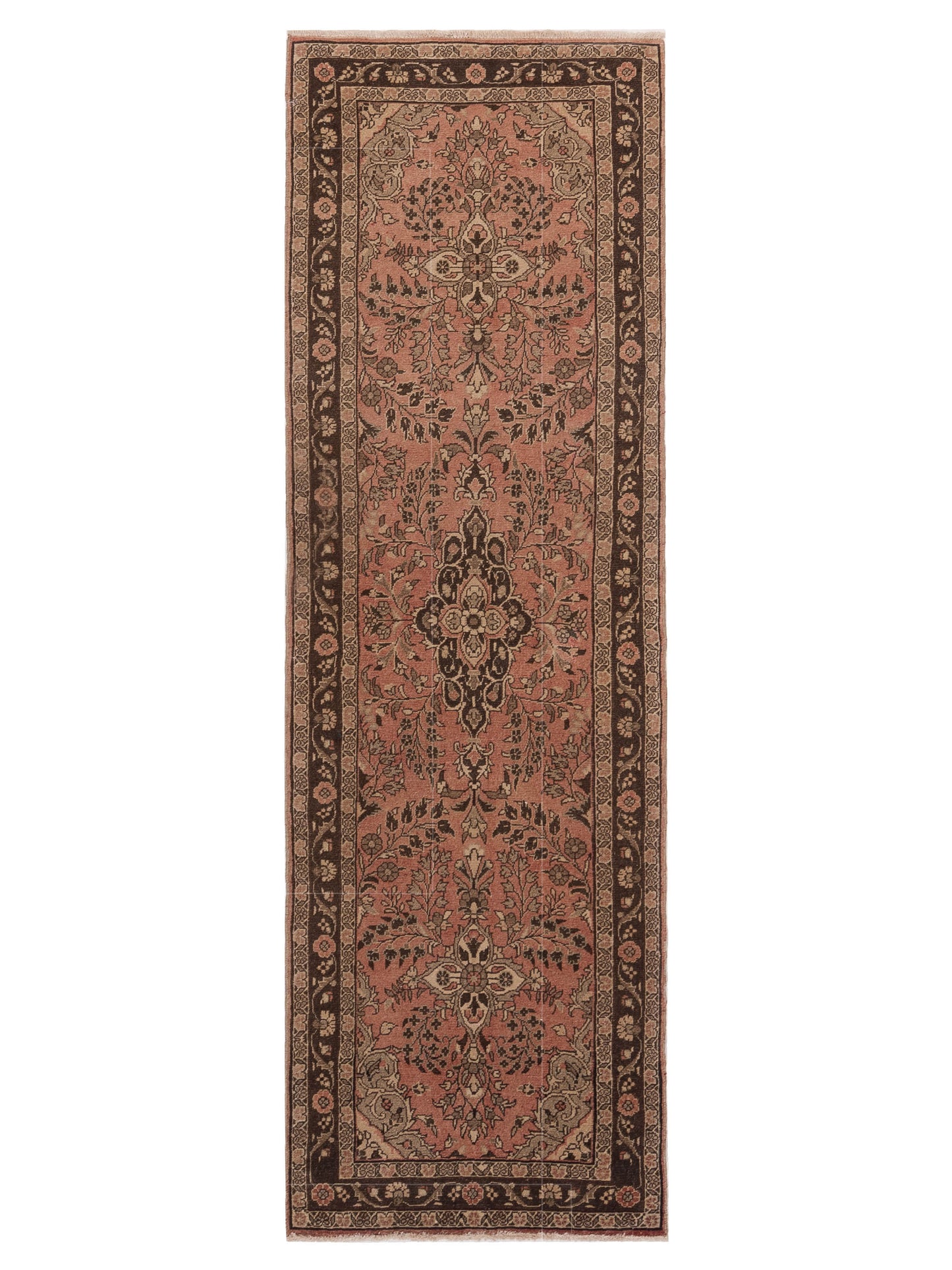 Pasha Antique Loom  Pink Brown Traditional
