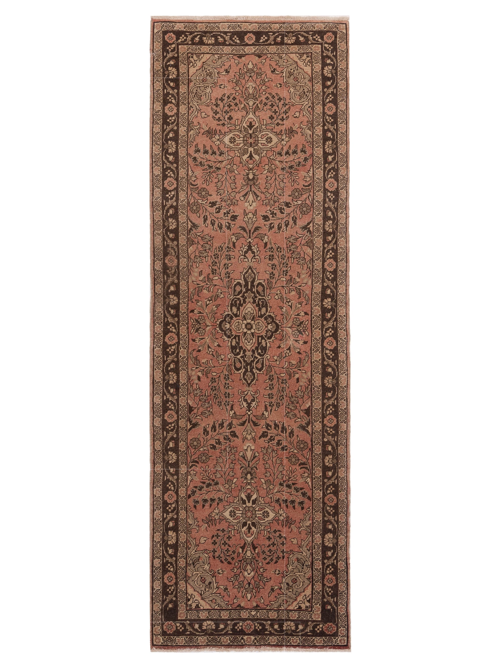 Pasha Antique Loom  Pink Brown Traditional