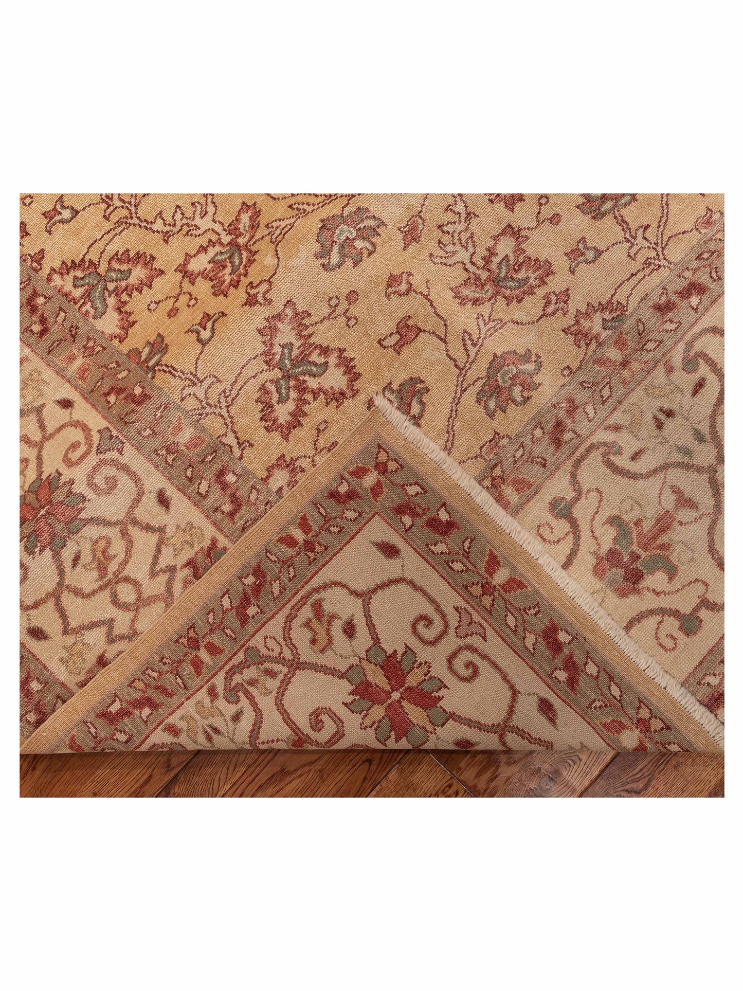Antique Loom 108013 Camel Ivory 10.4x14.1 Hand Knotted Rug