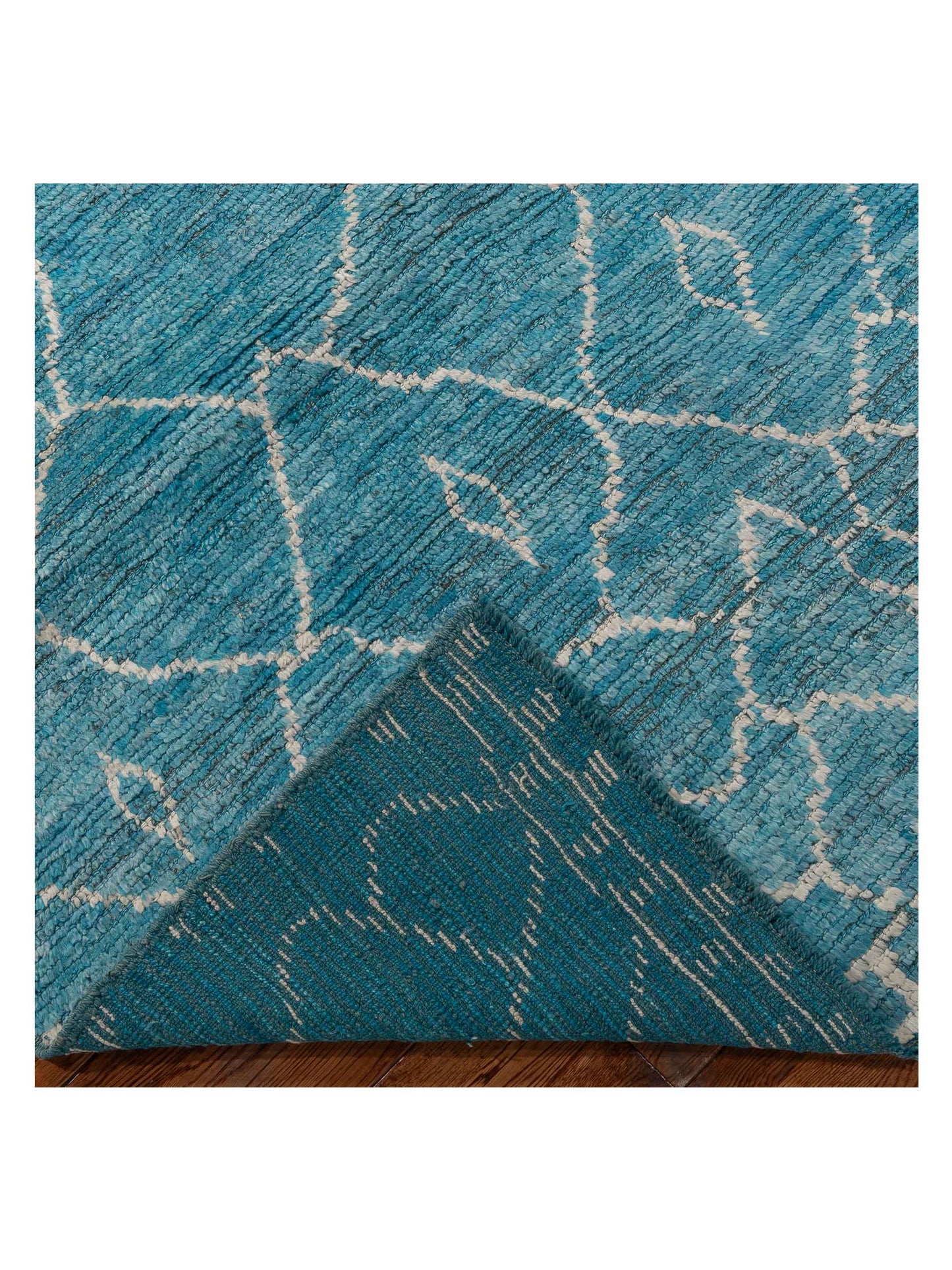 Berber Turquoise 4.2x6 Hand Knotted Rug