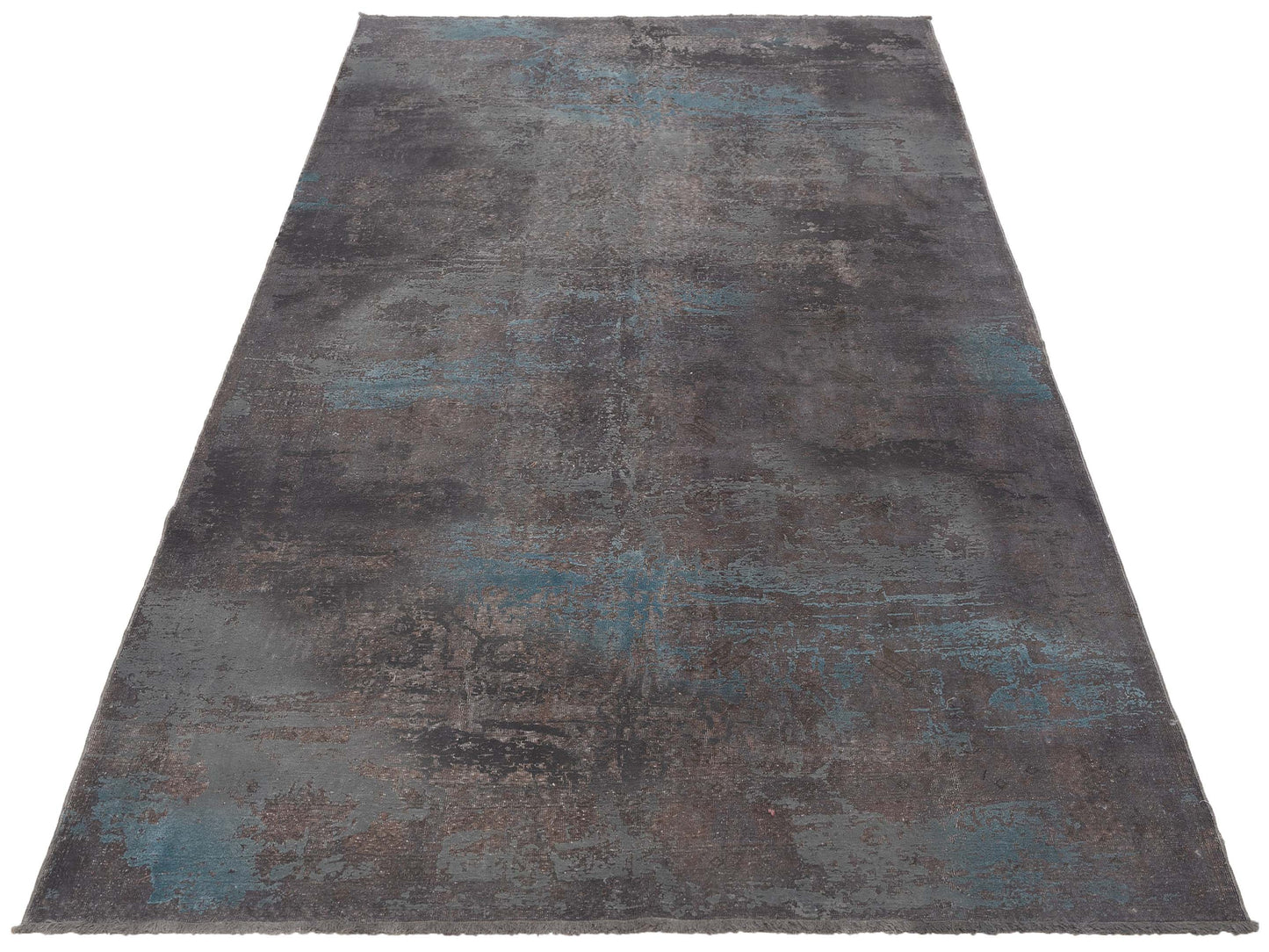 Vintage 109096 Gray 6.7x9.6 Hand Knotted Rug