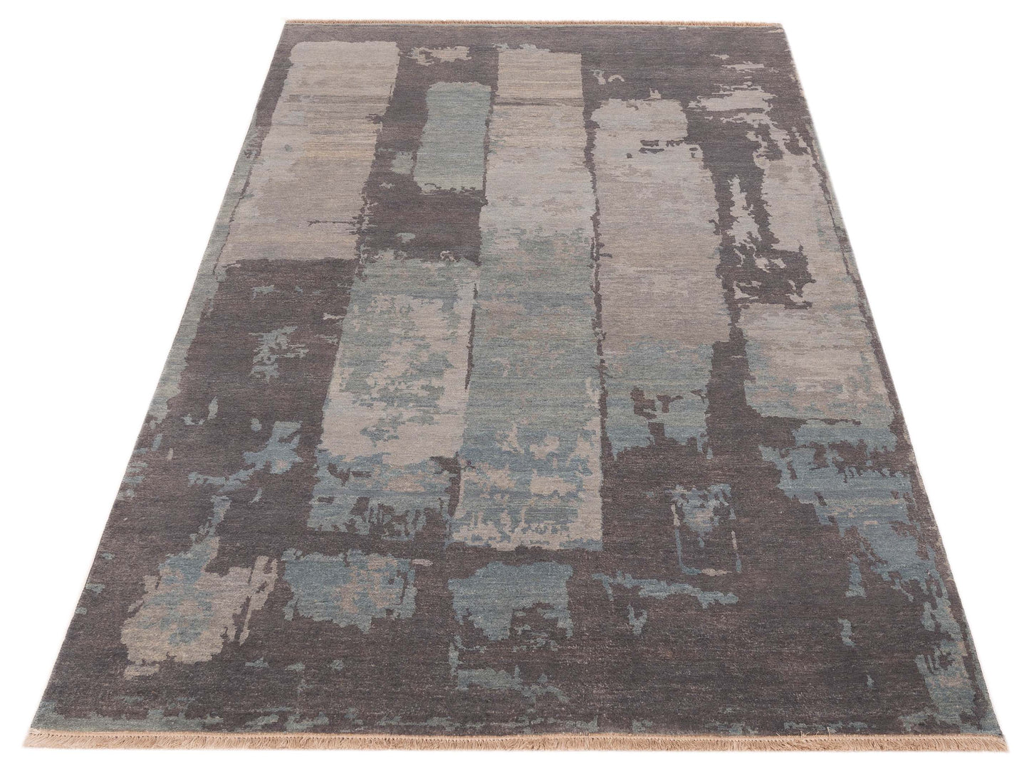 Tibetino 119310 Blue Gray 5.10x8.11 Hand Knotted Rug