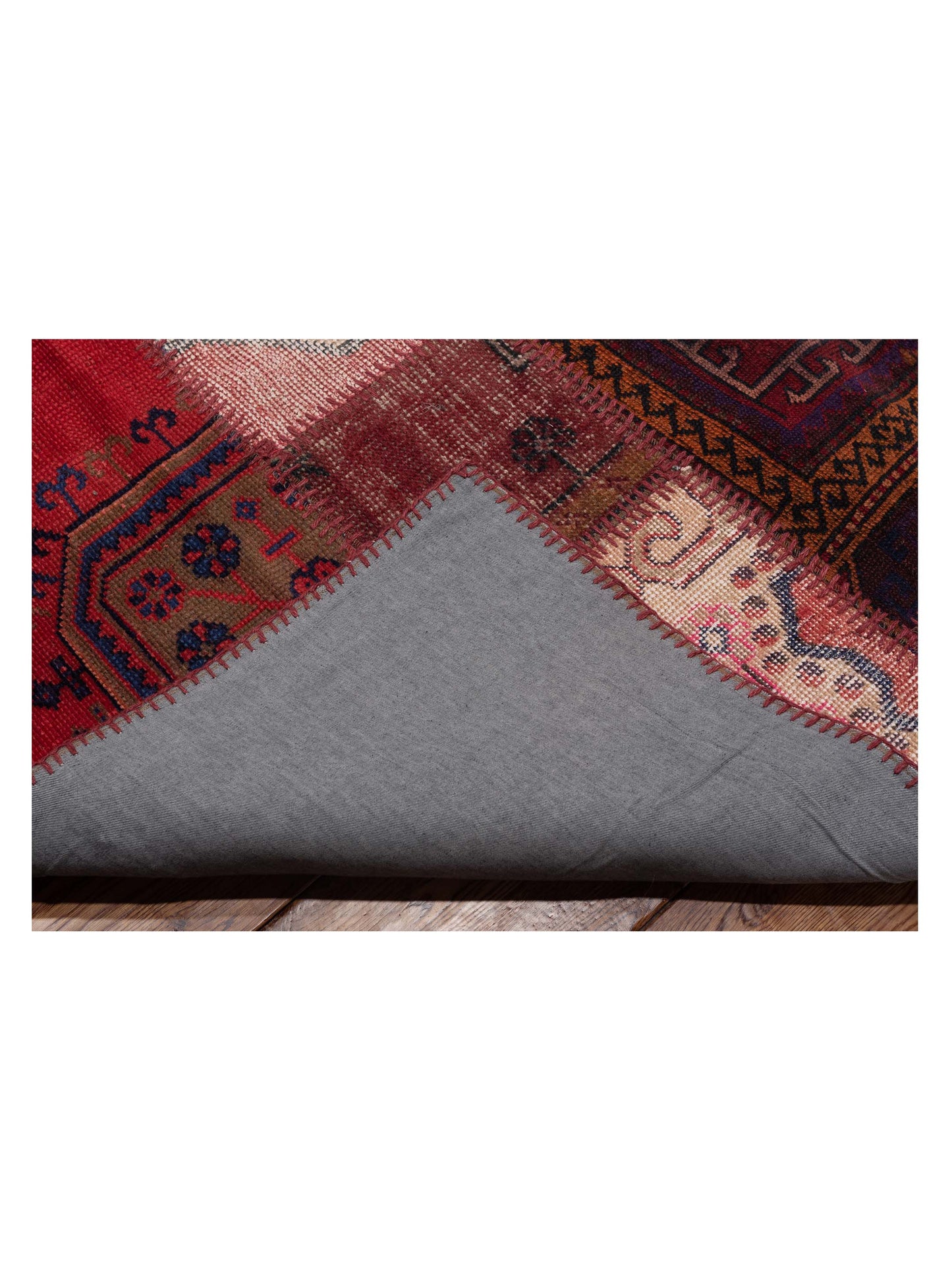 Turkish Vestige Patchwork 146052 Multi 11.6x15.7 Hand Knotted Rug