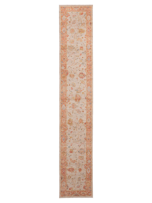 Anadol Angora Oushak  Ivory Red Traditional