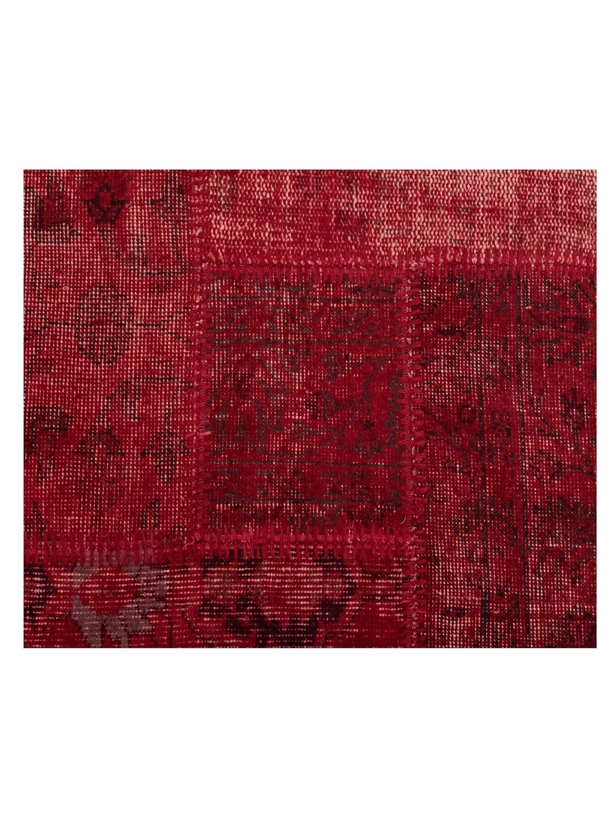 Turkish Vestige Patchwork 131059 Red 3.3x4.11 Hand Knotted Rug
