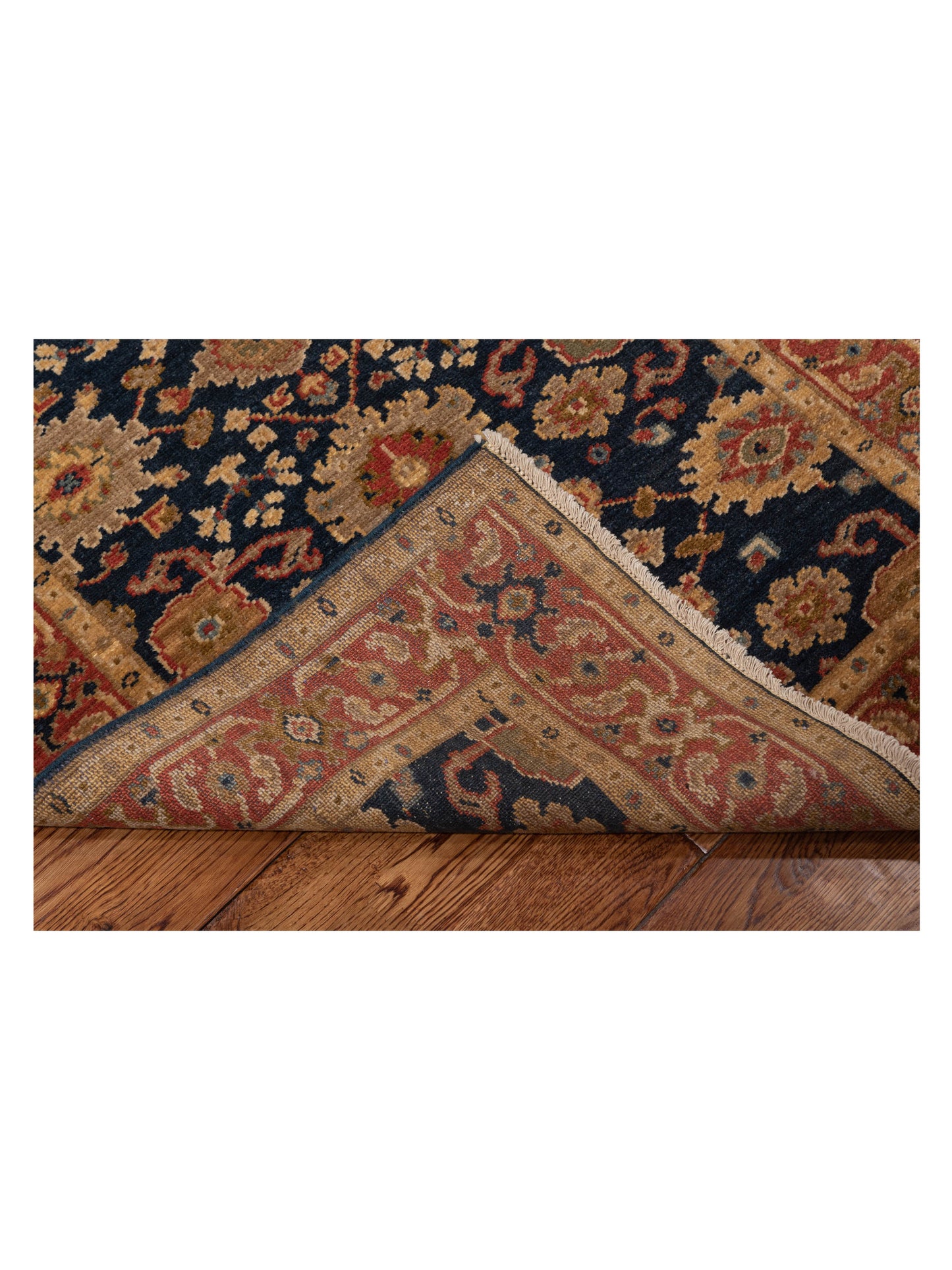 Simav 129514 Blue Rust 2.7x10.1 Hand Knotted Rug