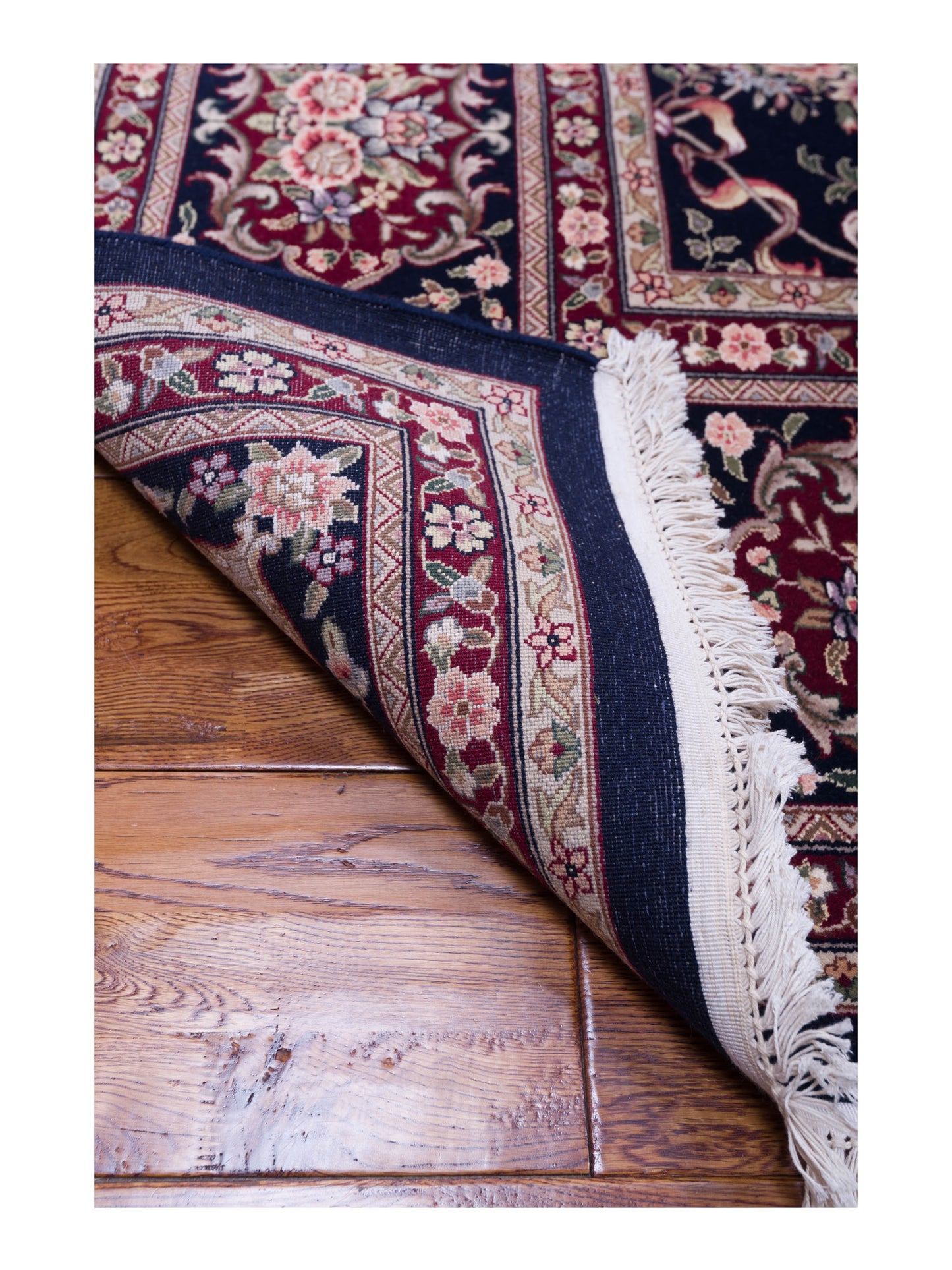 Magnolia 111325 Black Black 10.2x14.3 Hand Knotted Rug