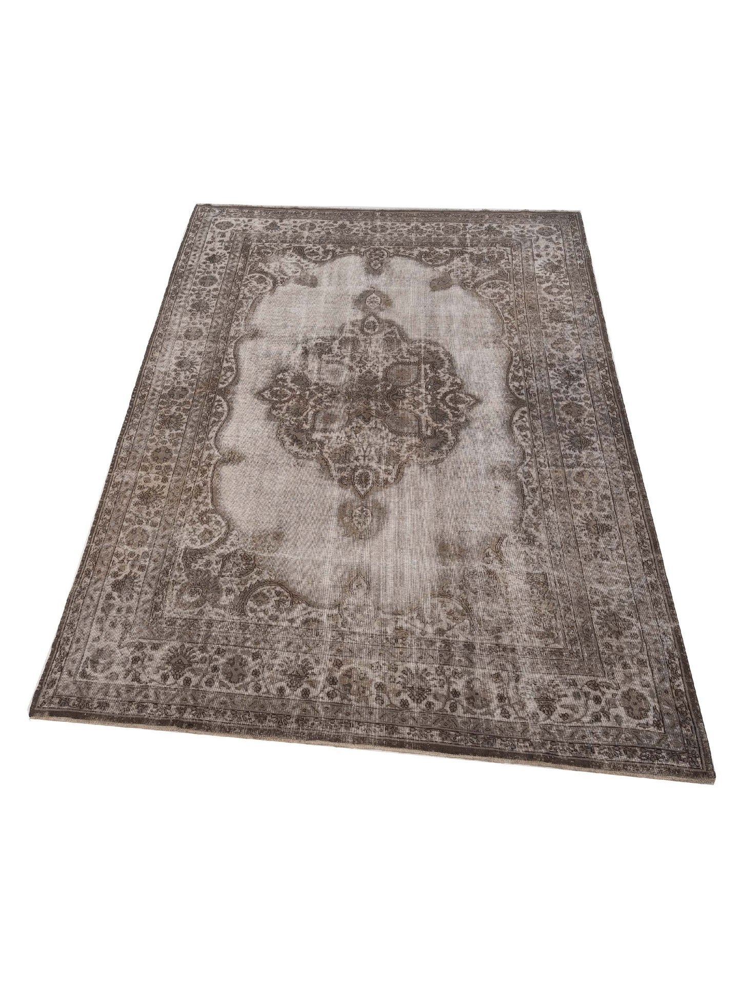 Vintage 122701 Gray 7.10x11.9 Hand Knotted Rug