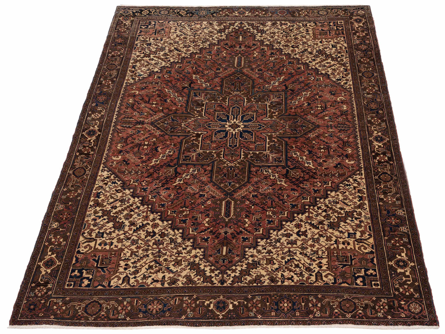 Persian 80619 Brick Brown 10.2x12.6 Hand Knotted Rug