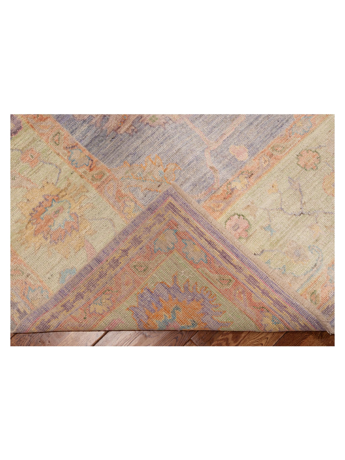 Angora Oushak 149716 Purple Green 10x13.2 Hand Knotted Rug