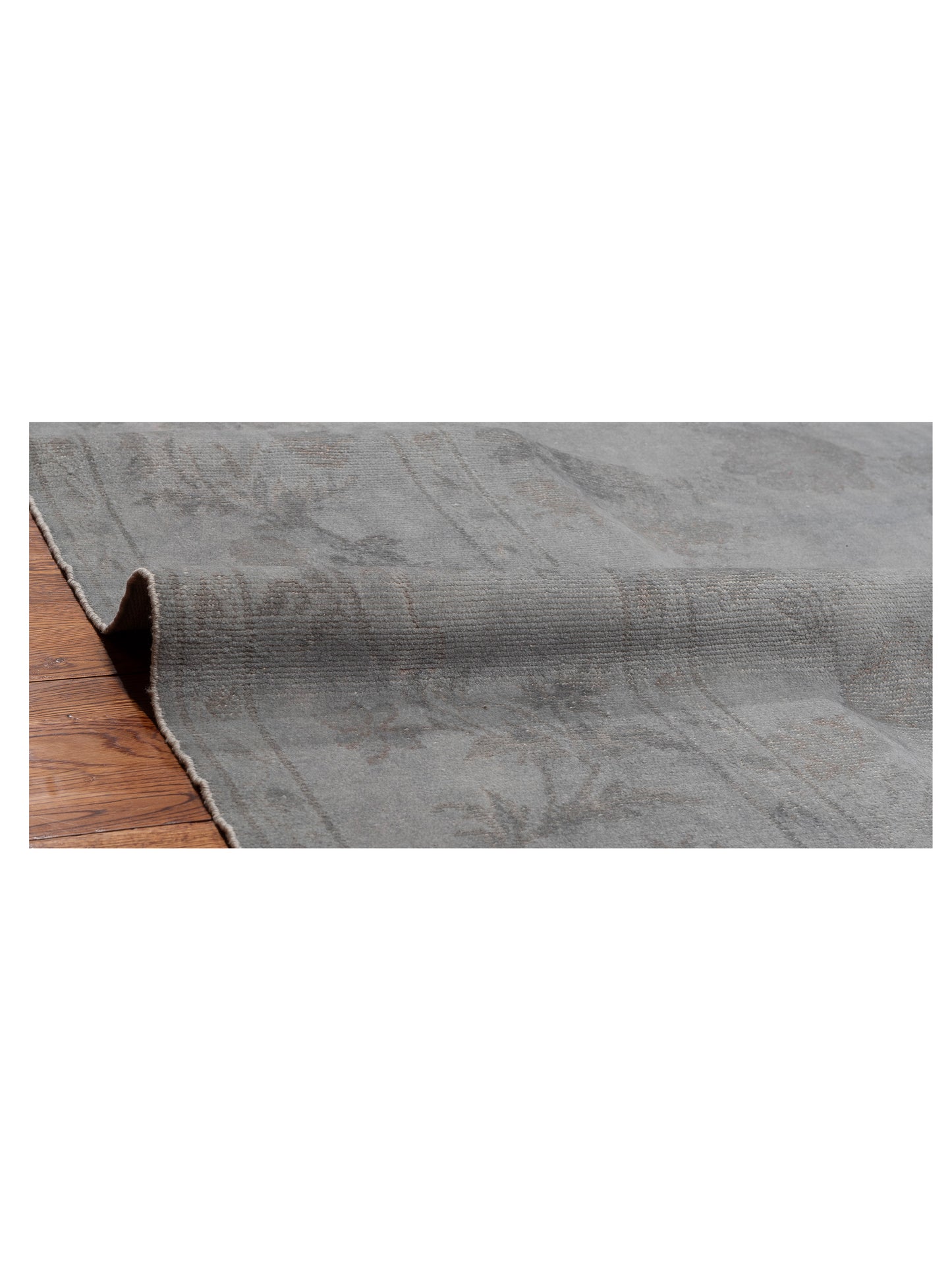 Vintage 107527 Light Gray 12.4x16 Hand Knotted Rug