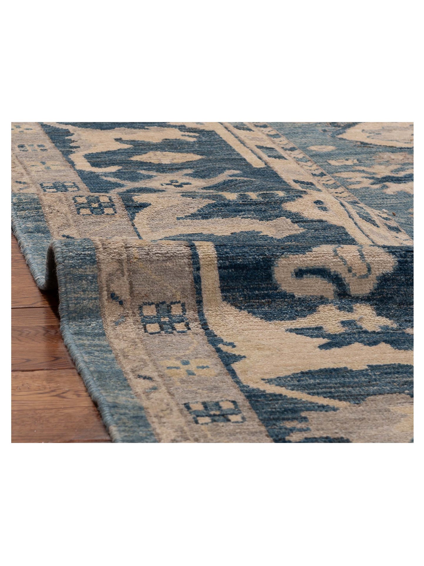 Anadol Oushak 156011 Blue Blue 8.5x9.9 Hand Knotted Rug