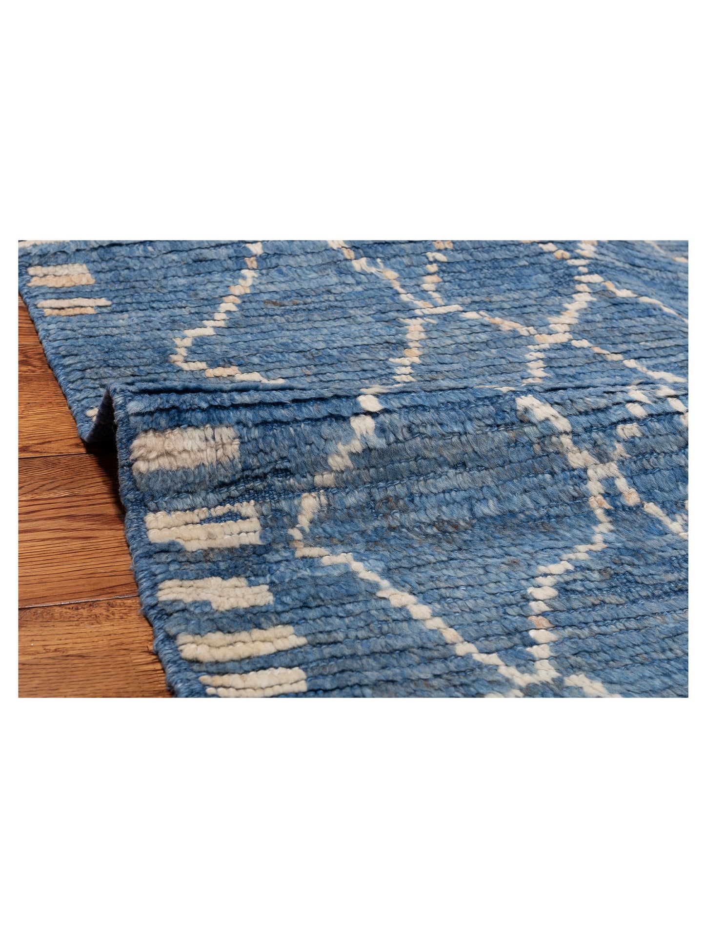 Berber Aspendos Indigo Ivory 9.6x12.9 Hand Knotted Rug