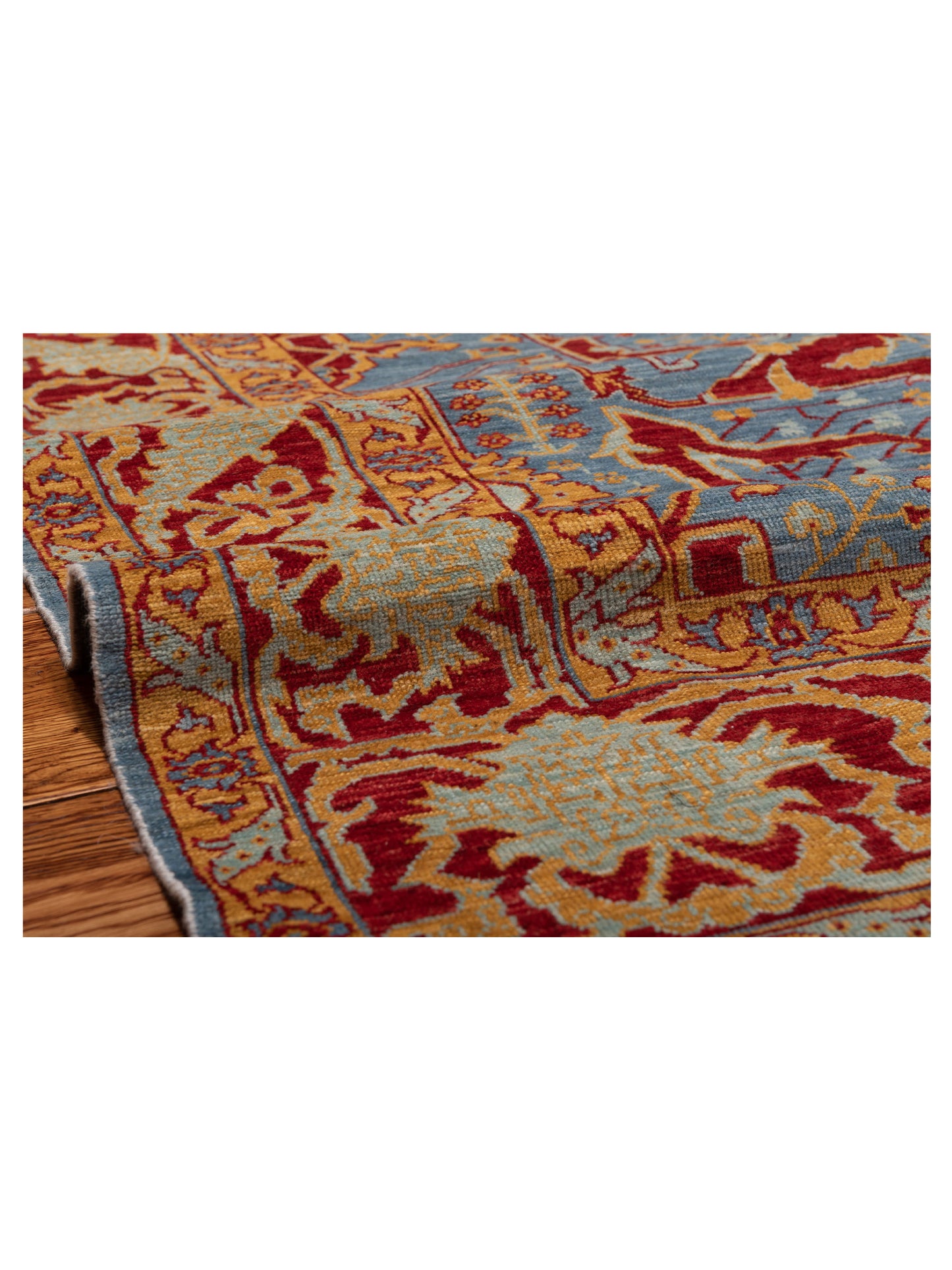 Antique Loom Fine 142839 Blue Silver 6.6x24.1 Hand Knotted Rug