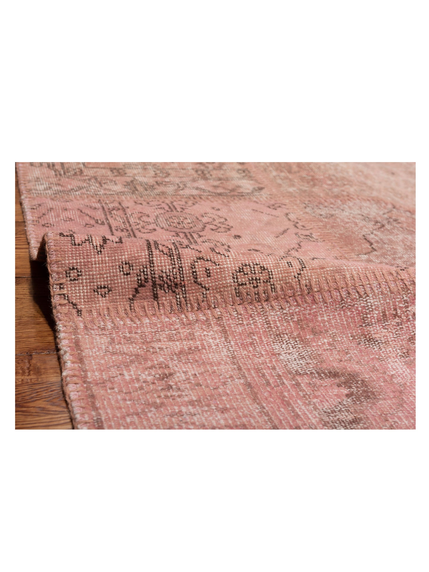 Turkish Vestige Patchwork 149178 Pink 8.1x10 Hand Knotted Rug