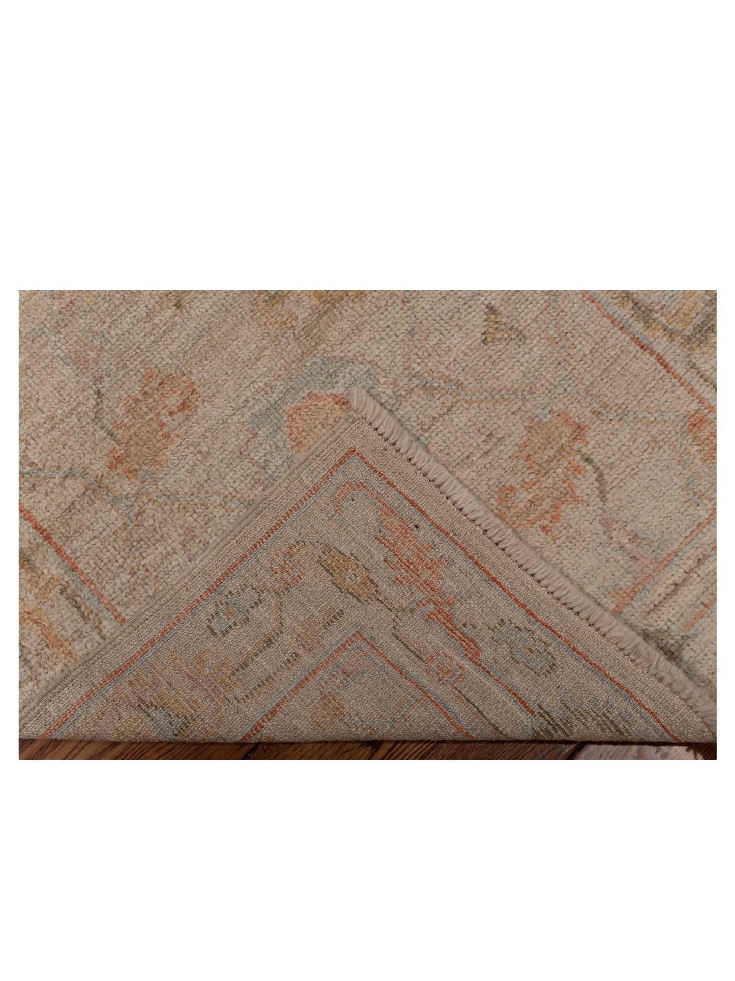 Angora Oushak 148043 Ivory Ivory 2.9x13.8 Hand Knotted Rug