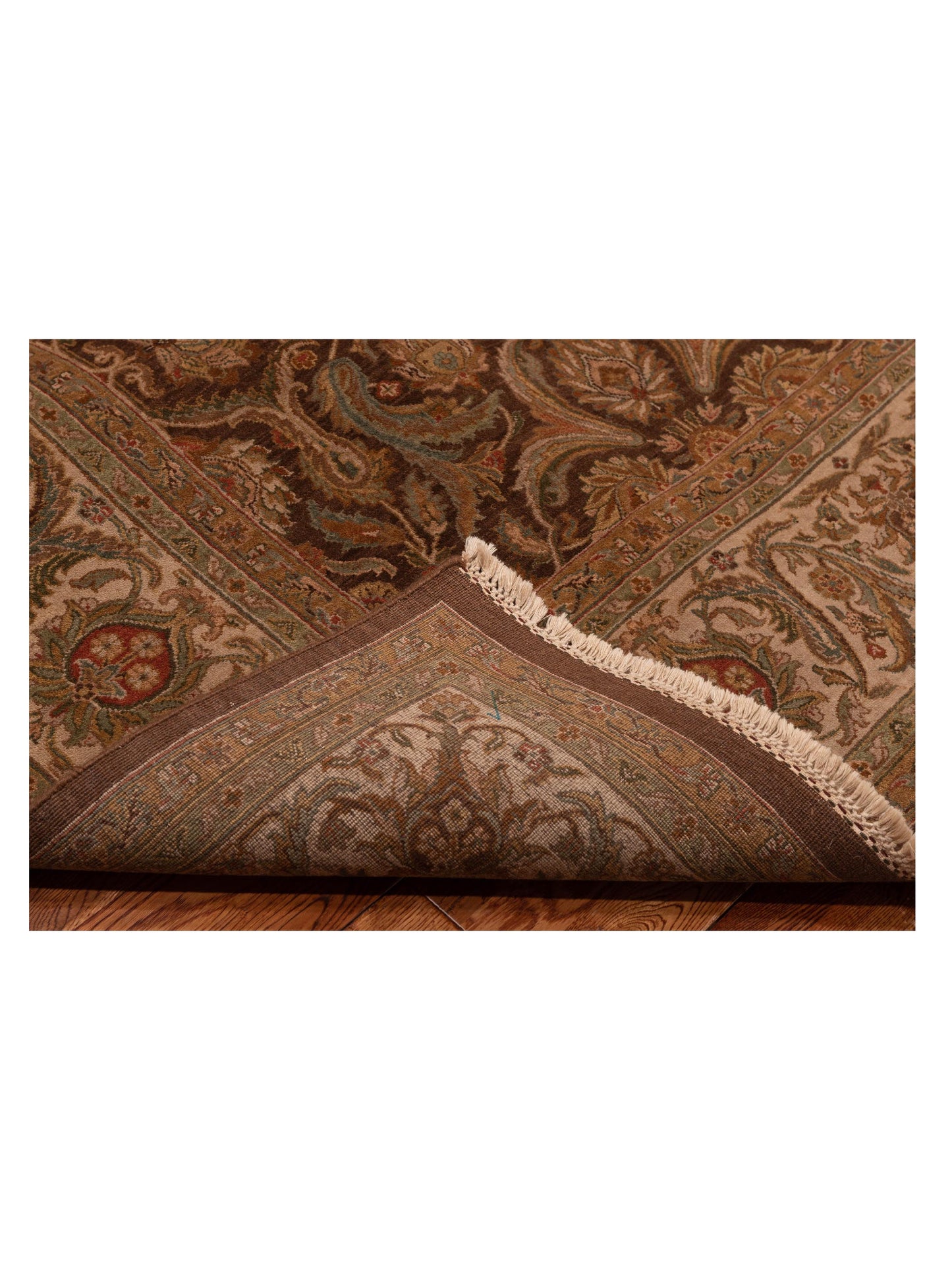 Crown 115714 Brown Ivory 8.9x11.9 Hand Knotted Rug