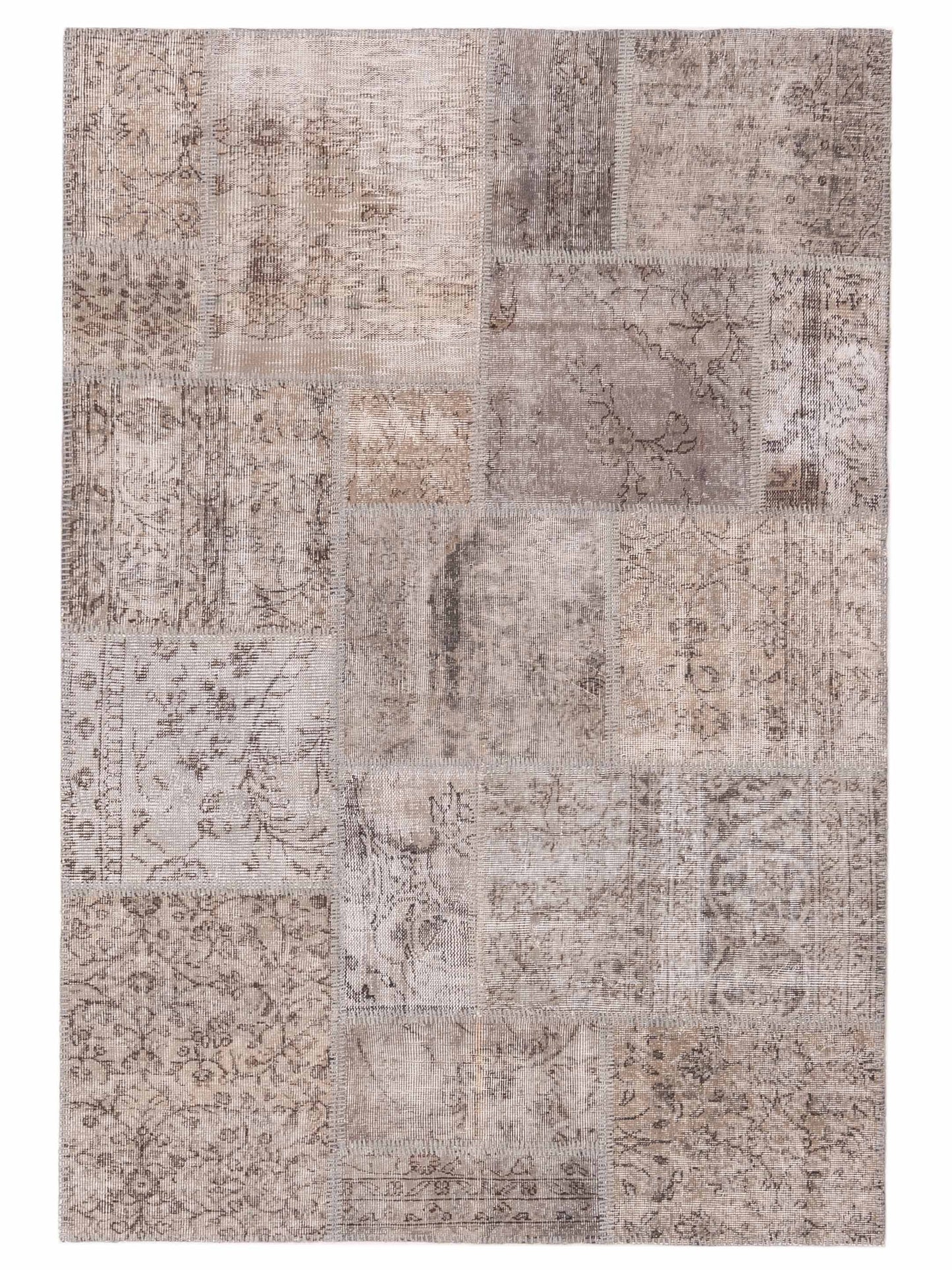 Pasha Turkish Vestige Patchwork  Gray  Contemporary