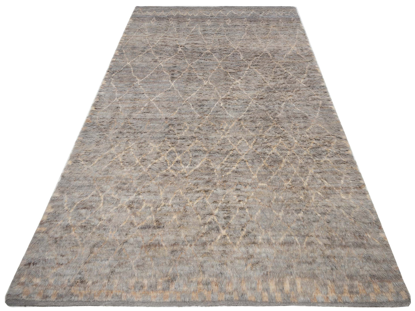 Berber Aspendos Silver Ivory 10.3x14.4 Hand Knotted Rug