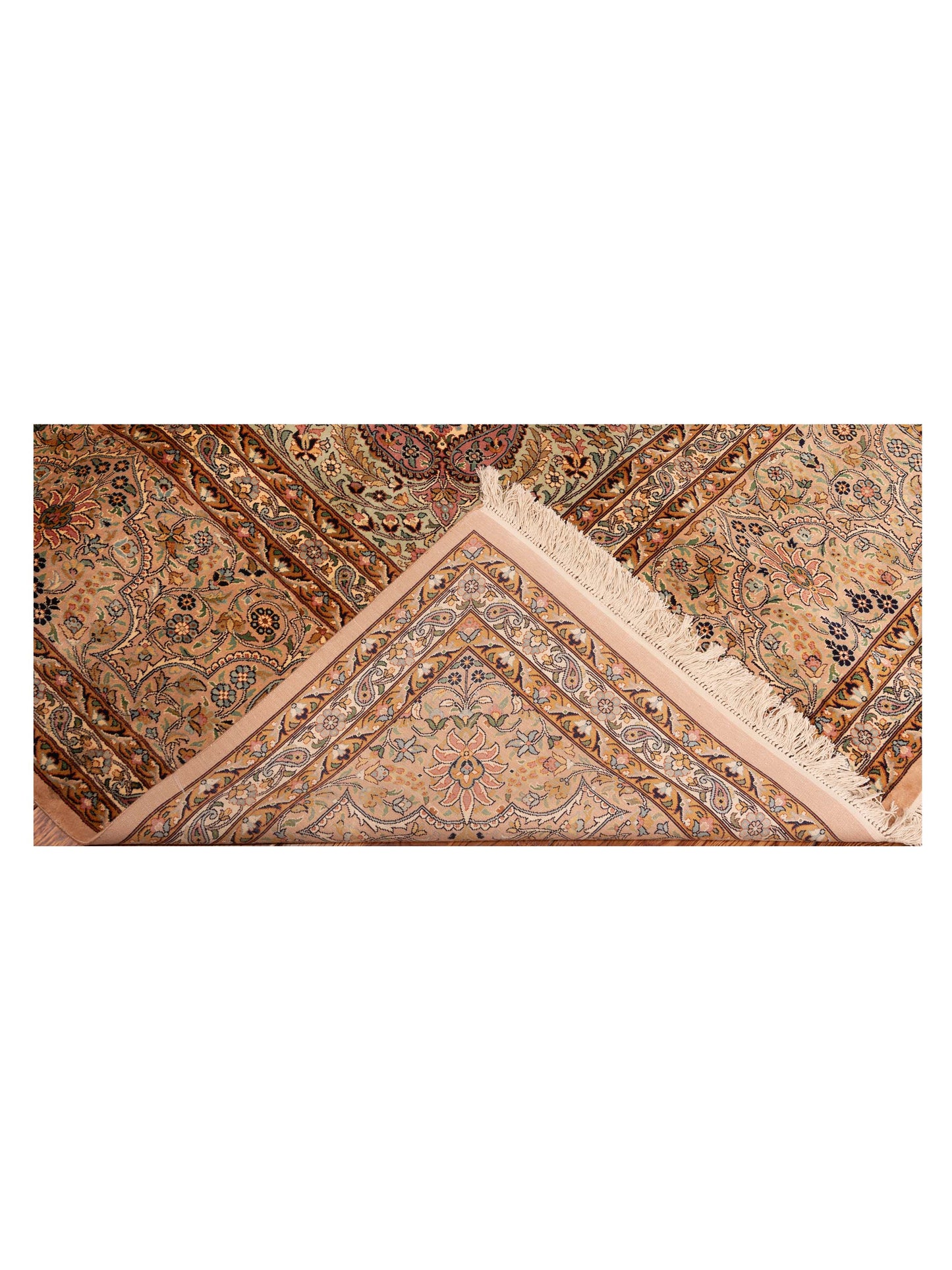 Pure Silk 113228 Black Camel 8.11x12.3 Hand Knotted Rug