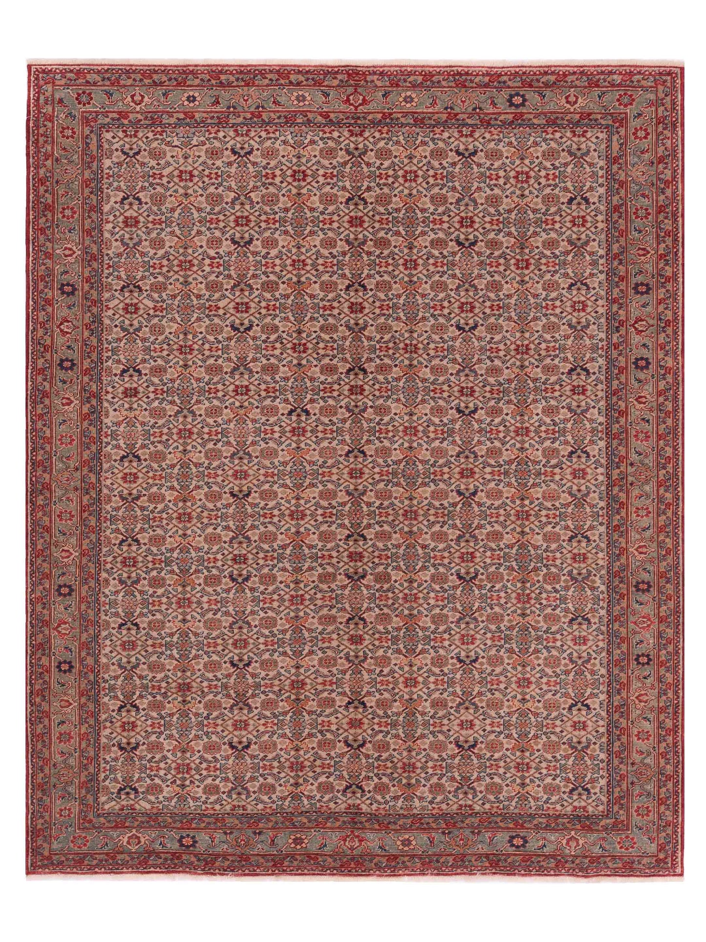 Pasha Antique Loom  Ivory Sage Green Traditional